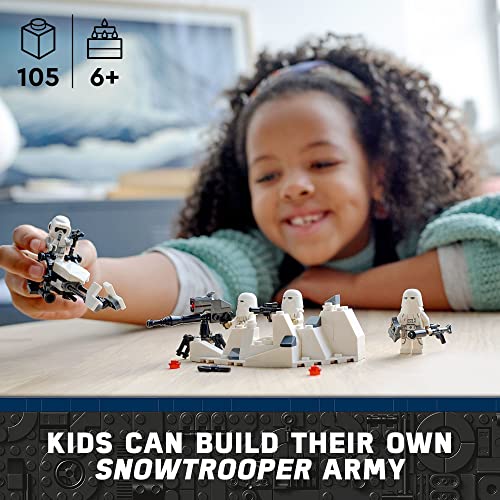 LEGO Star Wars Snowtrooper Battle Pack 75320 Set, Building Toy with 4 Figures, Blasters and Speeder Bike F830