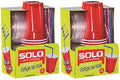 30 Cups Red Plastic Cup Lid Straw Combo Pack S51416
