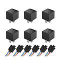6 Pcs 12V 40 AMP Waterproof Automotive Relay and Harness Set W46469