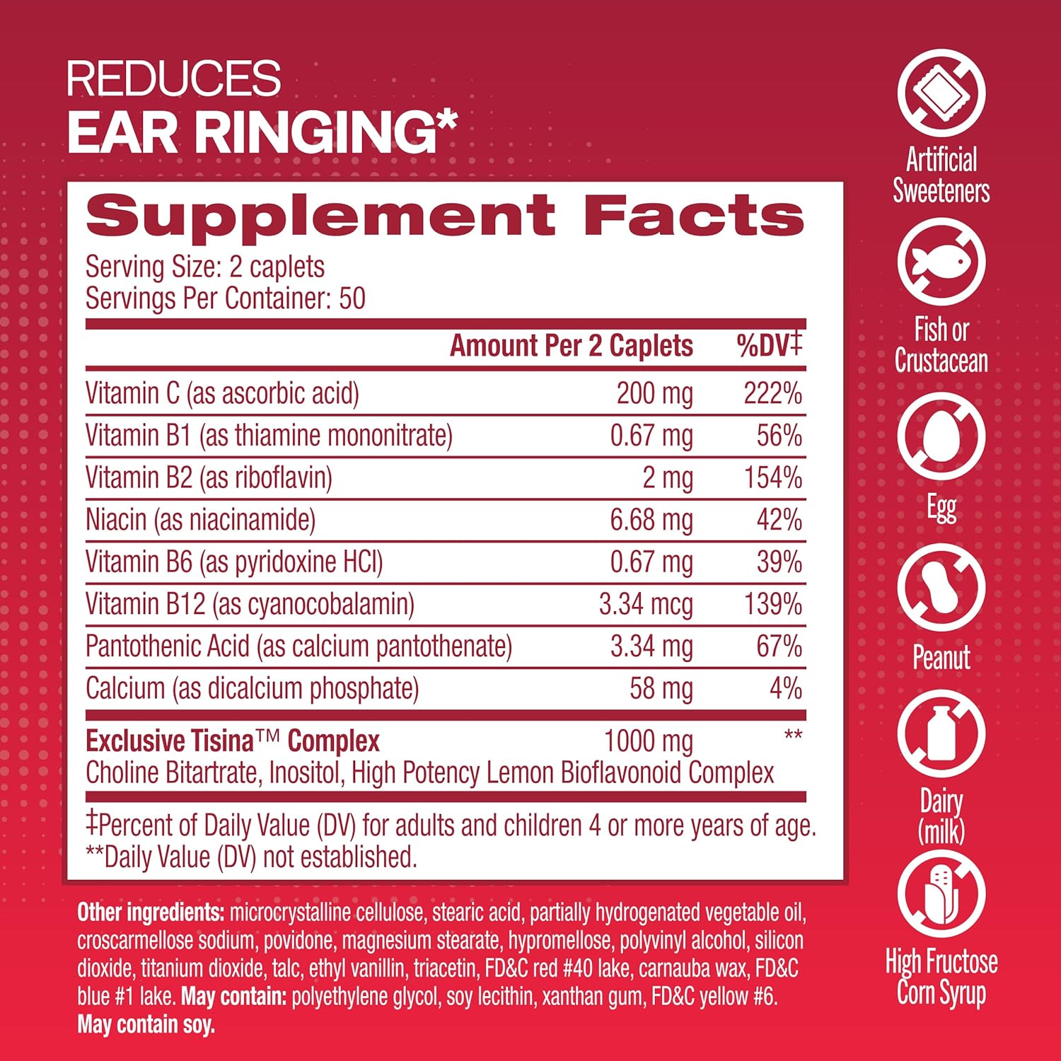 150 Caplets Ear Health Vitamins E528