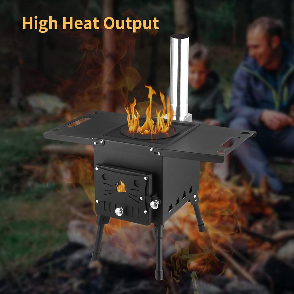 Portable Wood Burning Stove with Chimney Pipe T71593