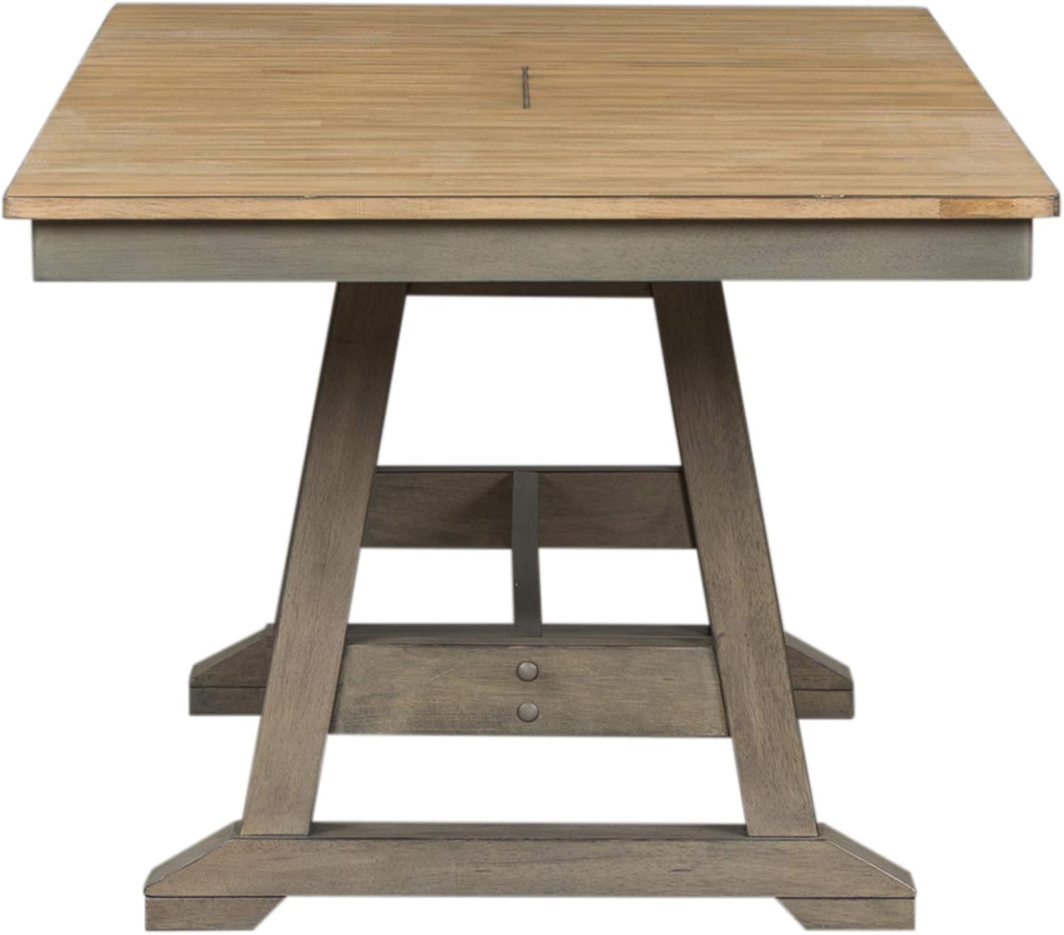Gray 7 Piece Trestle Table Set Z703