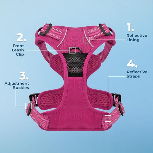 Purple Lattice Adjustable No-Pull Dog Harness J58677