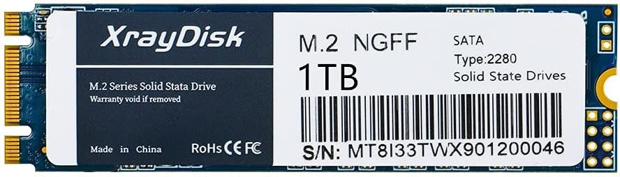 1TB M.2 2280 SATA III Internal Solid State Drive Pack of 2 Y90063