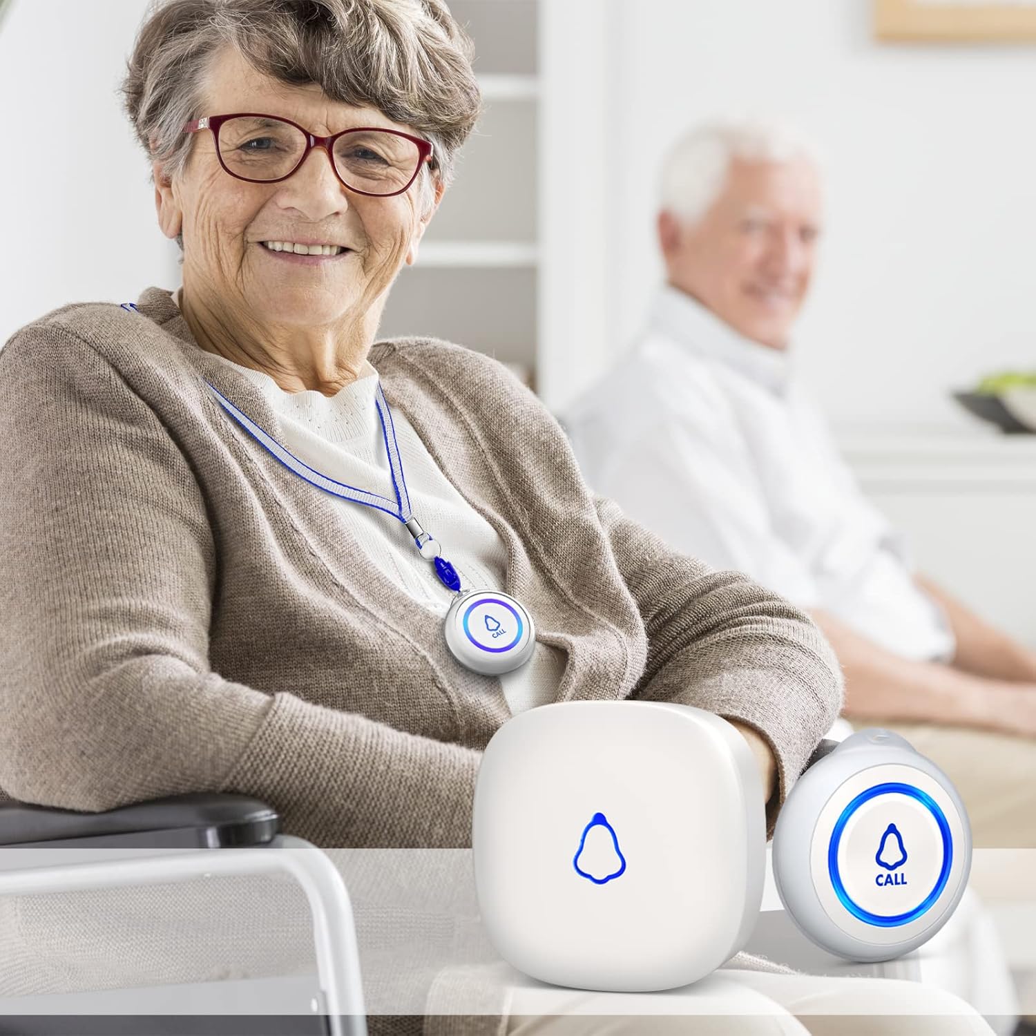 Medical Alert System with 3 Call Buttons and 3 Receivers Z9855
