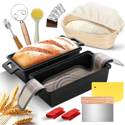 2 Piece Pre-Seasoned Cast Iron Loaf Pans 9 x 5in R728