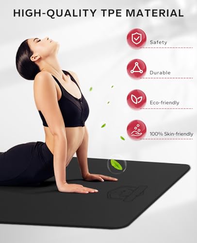 Extra Large Yoga Mat 72"x48" 1/4" Thick Non-Slip Eco-Friendly A931