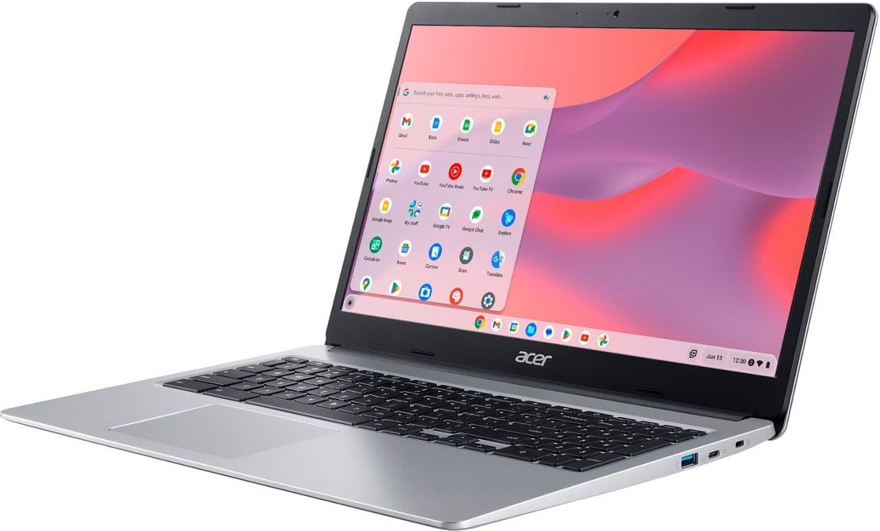 15.6” HD Laptop, Intel Celeron N4020, 4GB RAM, 64GB eMMC, Chrome OS, Silver W210467