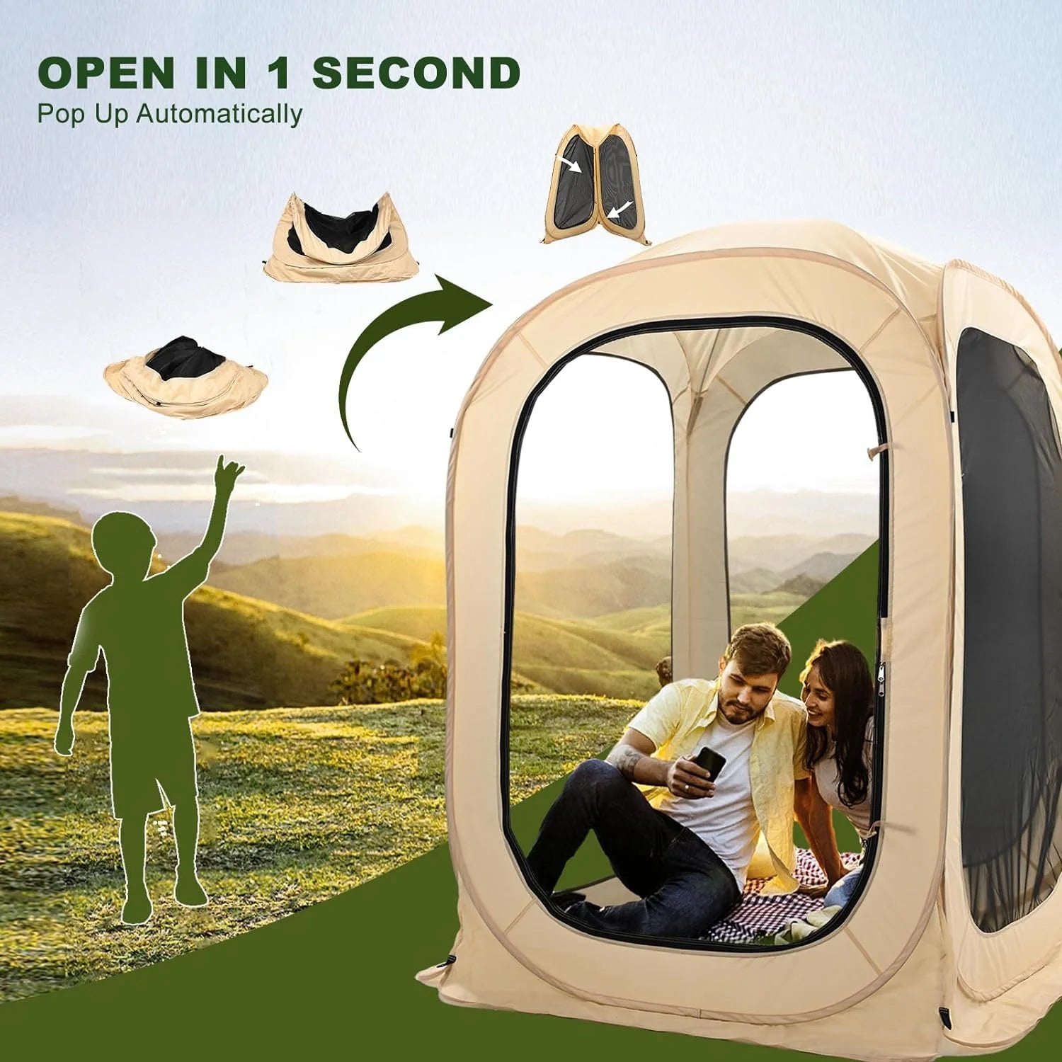 Outdoor Bubble Tent 1-6 Person Z396610