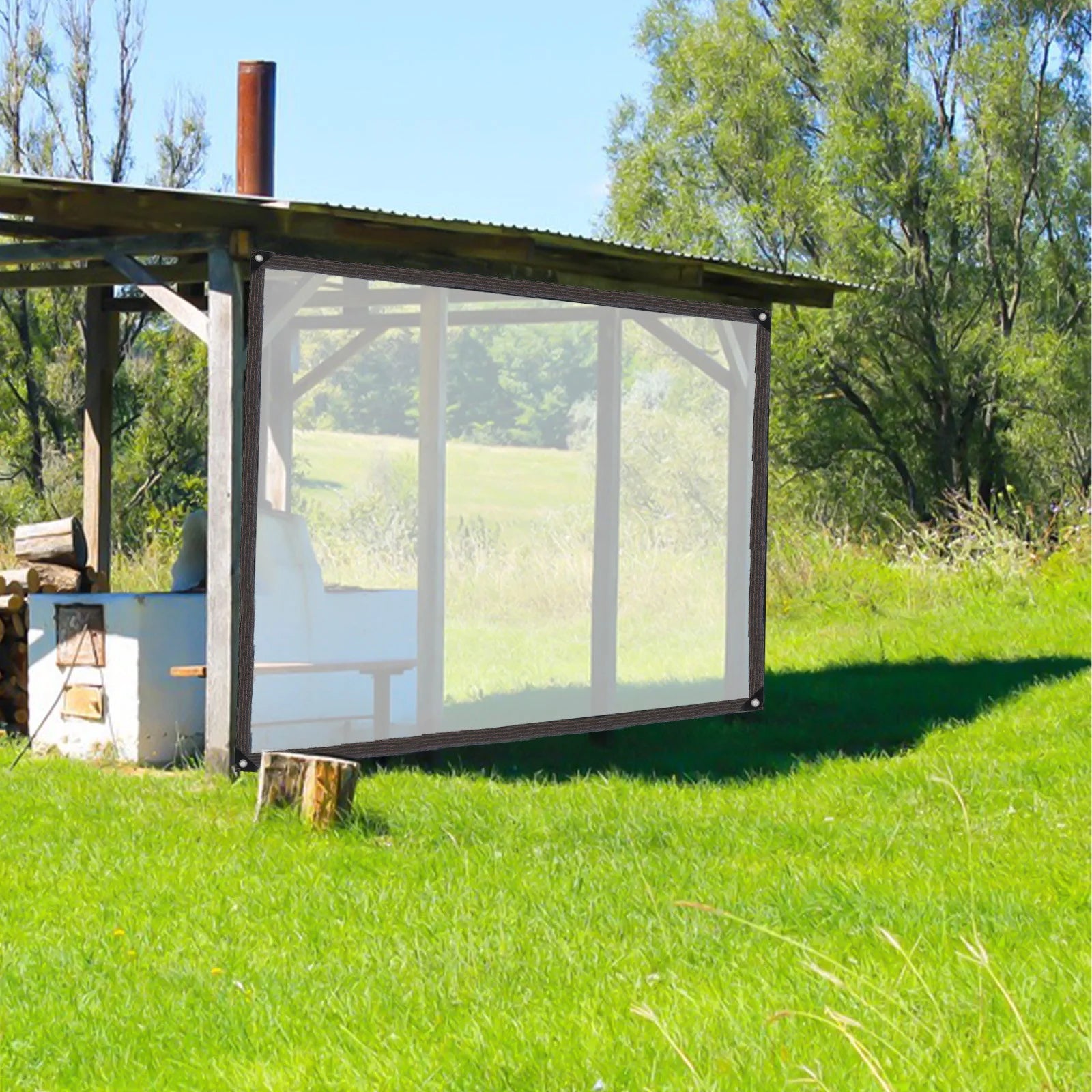 Clear Tarps Vinyl Coated PVC Tarps With Rustproof Grommets X893