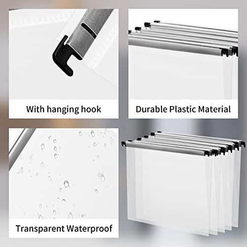 Clear Plastic Hanging File Folders (20, Transparent) U683822