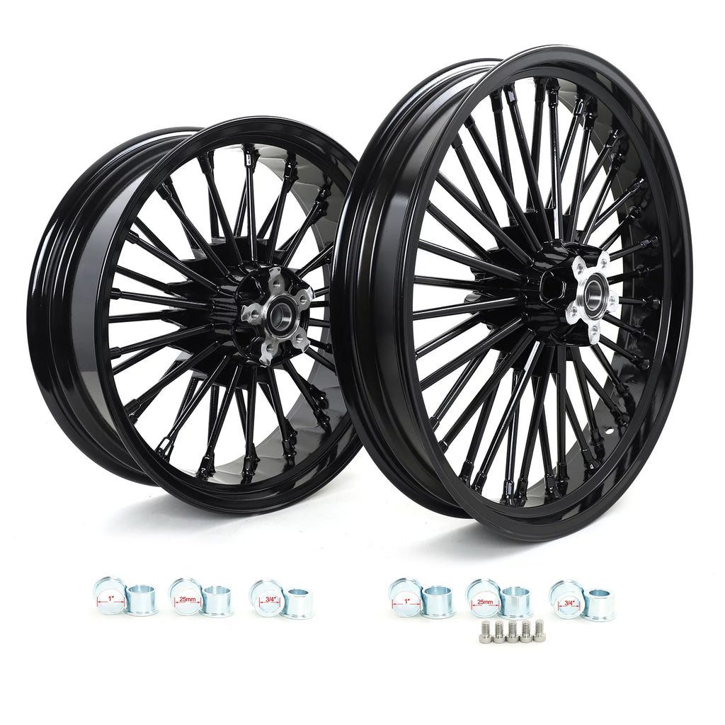 21x3.5 18x5.5 Fat Spoke Wheels Rim for Harley Dyna Wide Glide FXDWG 2006-2017 Q697