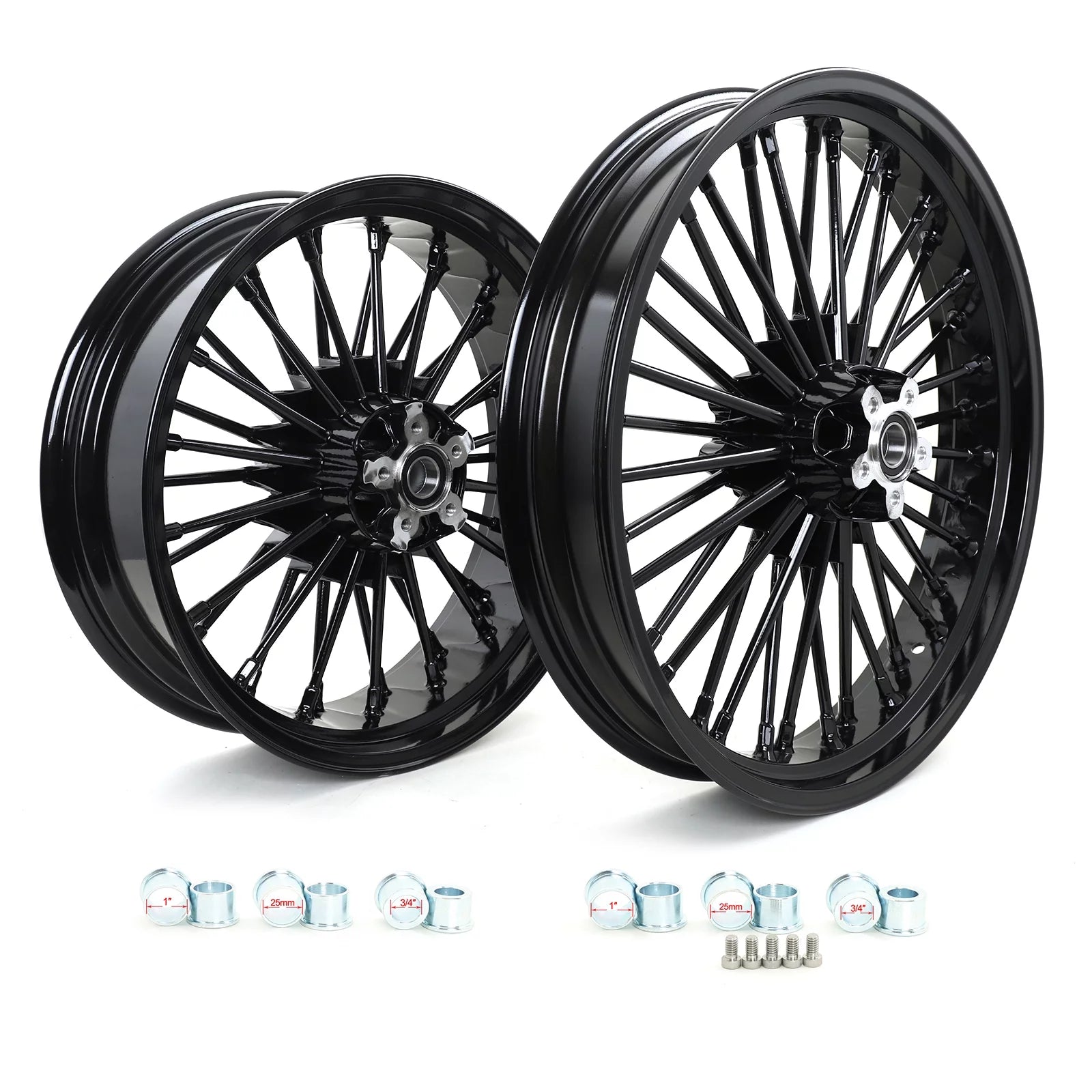 21x3.5 18x5.5 Fat Spoke Wheels Rim for Harley Dyna Wide Glide FXDWG 2006-2017 Q697