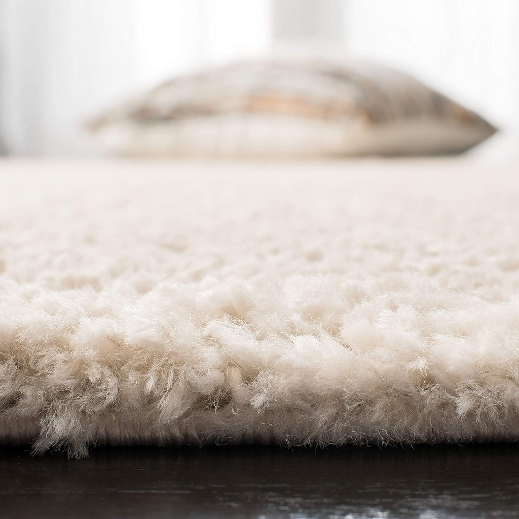 Beige 12' x 15' Shag Area Rug F5663
