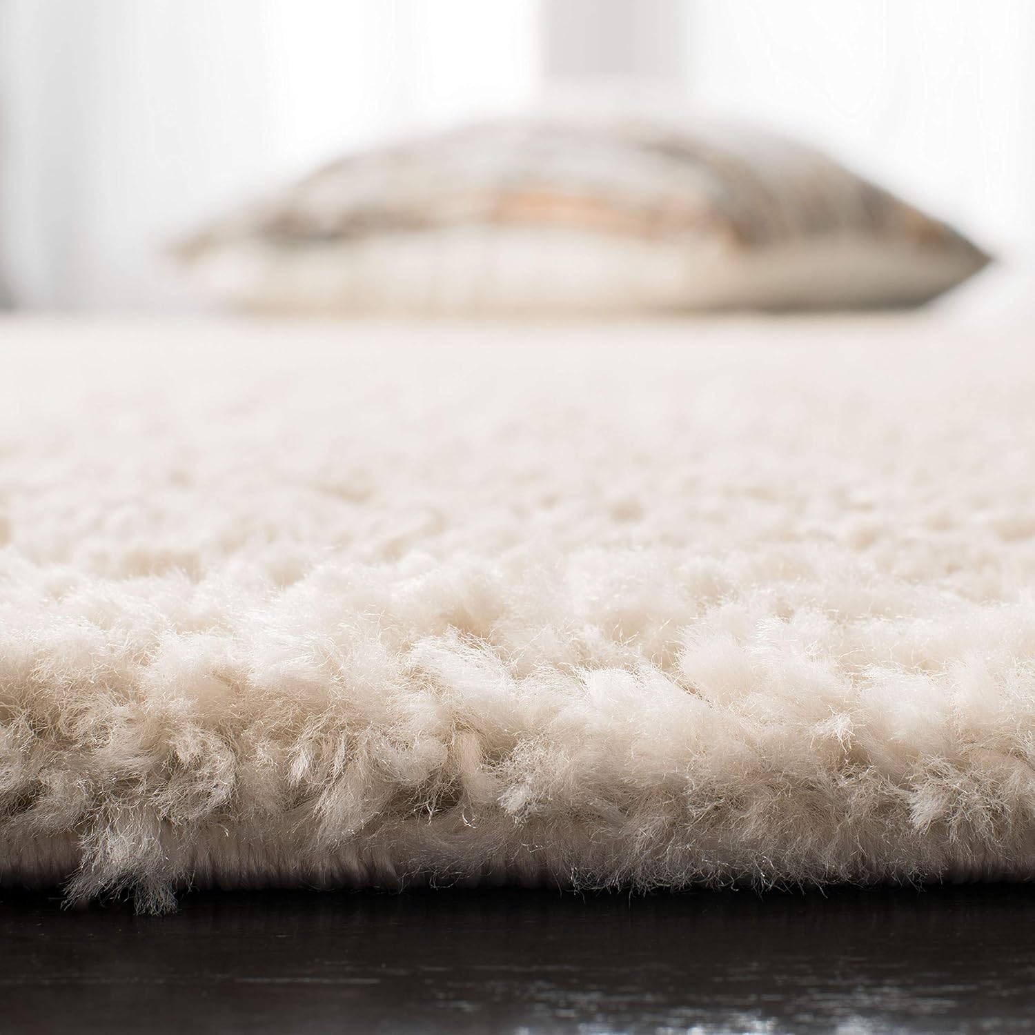 Beige 12' x 15' Shag Area Rug F5663