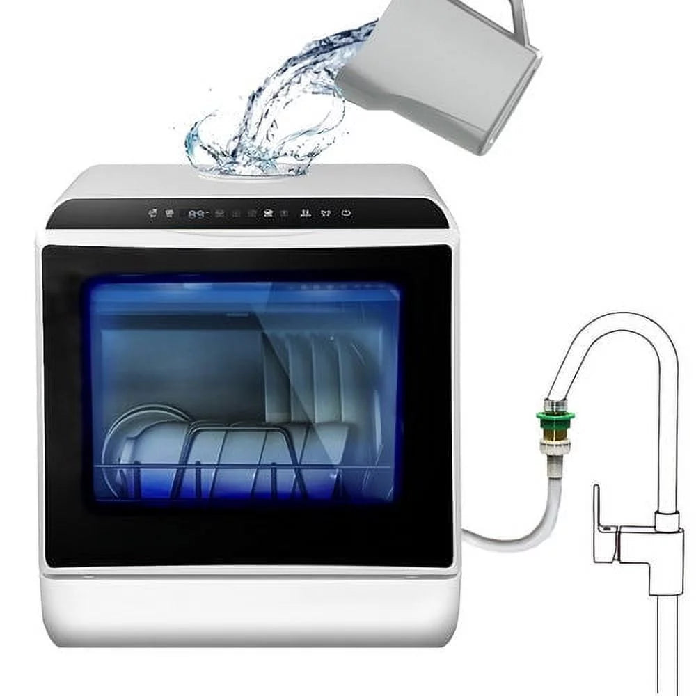 Portable Countertop Dishwasher with Cup and Faucet Adapter T1099