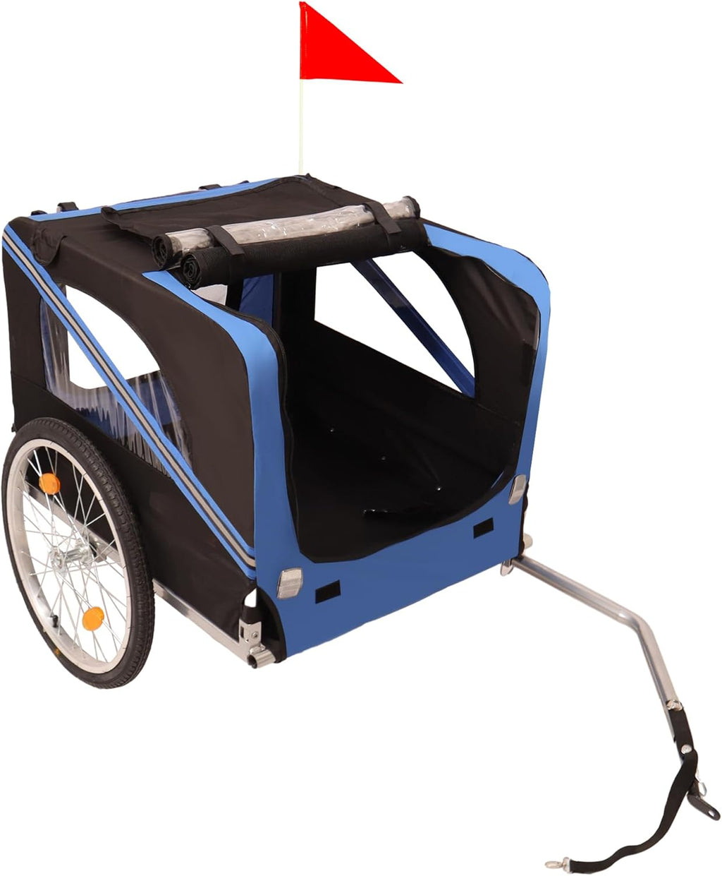 Blue Heavy Duty Foldable Dog Bike Trailer Pet Carrier B30519