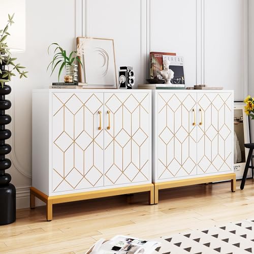 White Buffet Cabinet with Storage W957