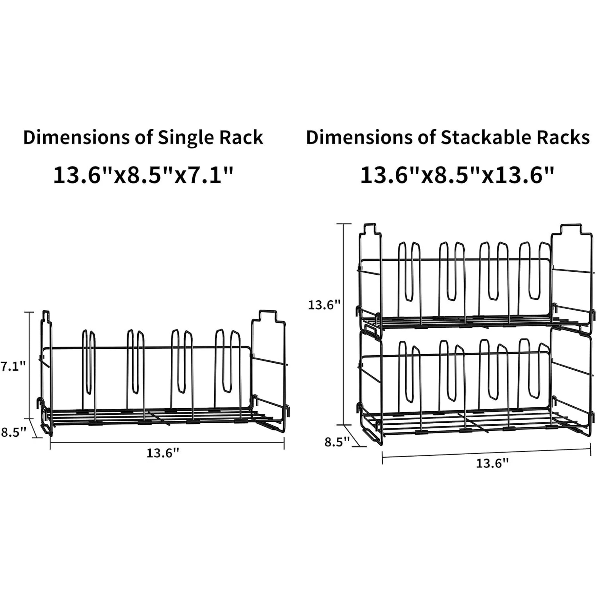 Black Plastic Lid Organizer with 4 Dividers B9638