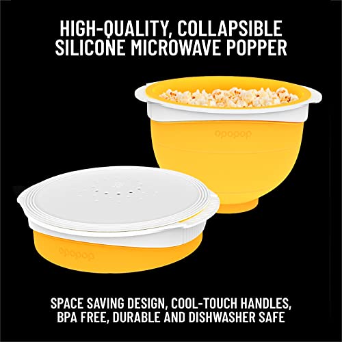 Variety 12-Pack Gourmet Popcorn Kit with Collapsible Silicone Popcorn Popper J518486