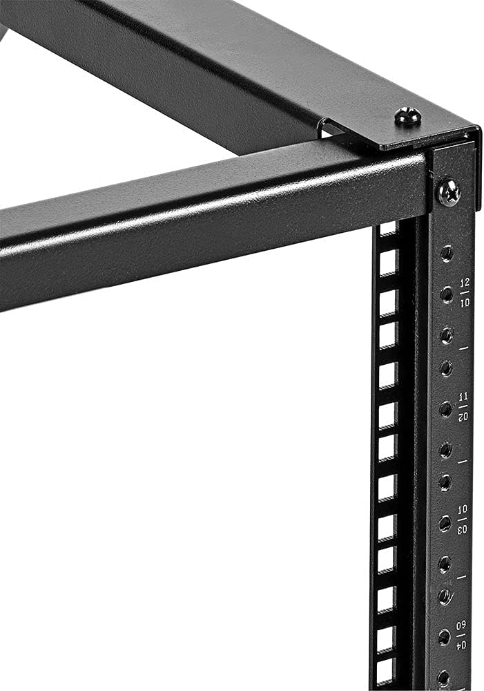 Black 15U Wall-Mount Open Frame Steel Network Equipment Rack P791