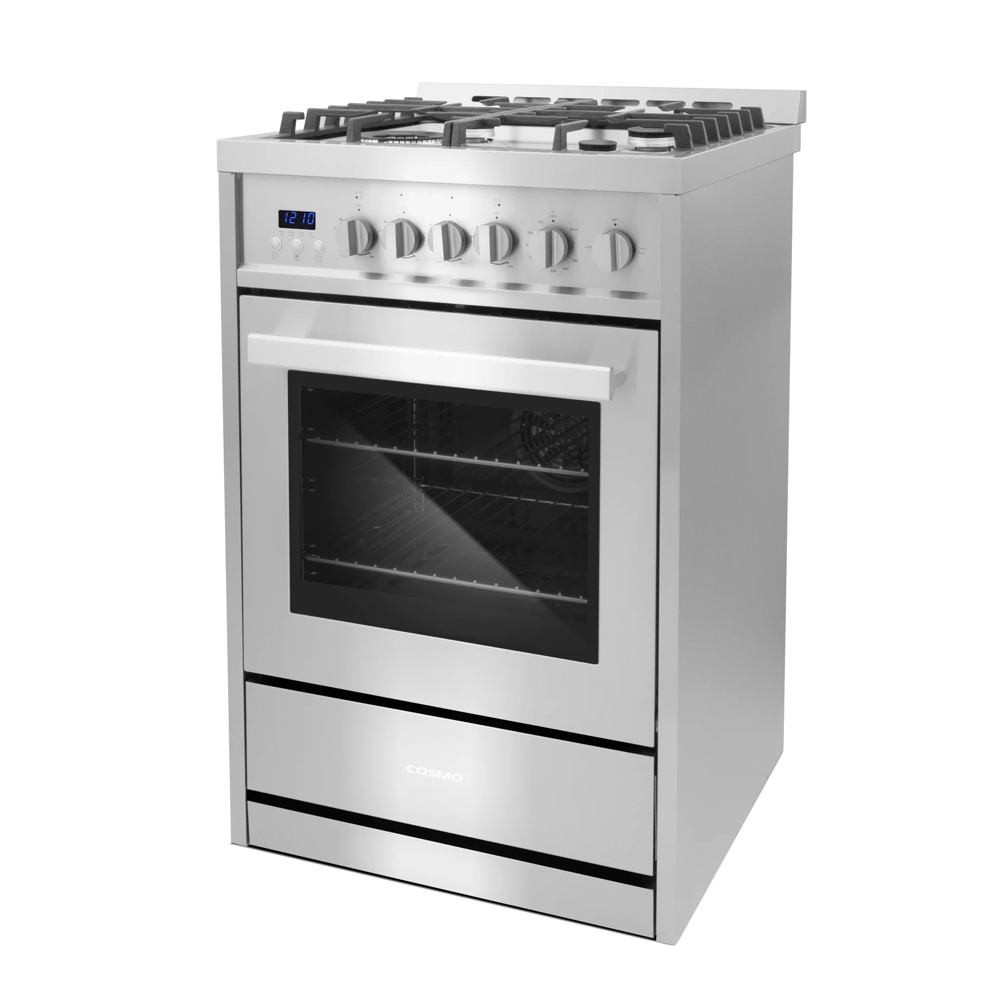 Stainless Steel 4 Burner Gas Range with Cast Iron Grates J223014
