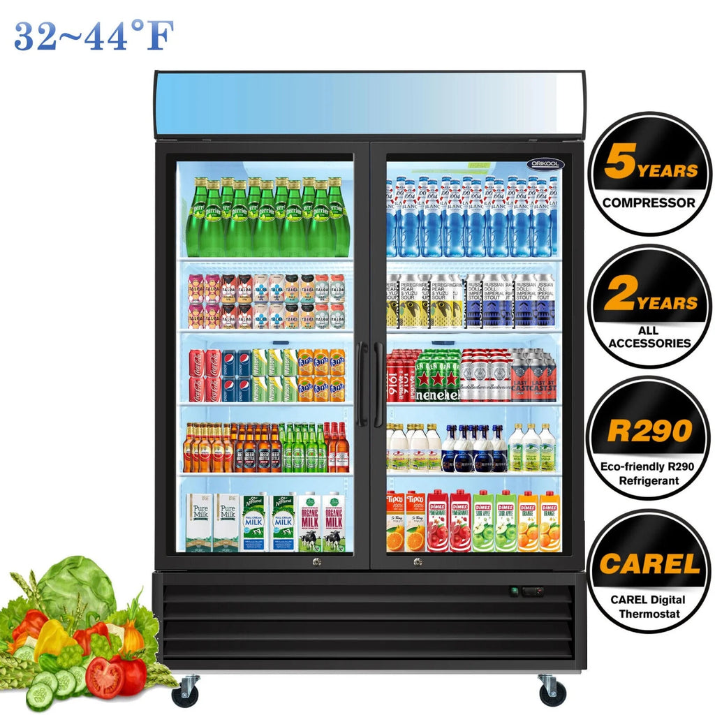 2 Glass Door Refrigerator Cooler G904