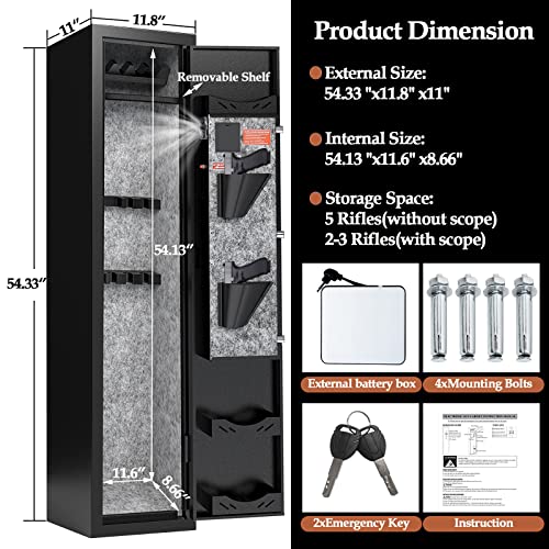 10-12 Gun Safe with Removable Shelf and Separate Lockbox O3377