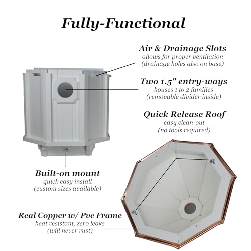 Duplex Bird House with Copper Roof G21777