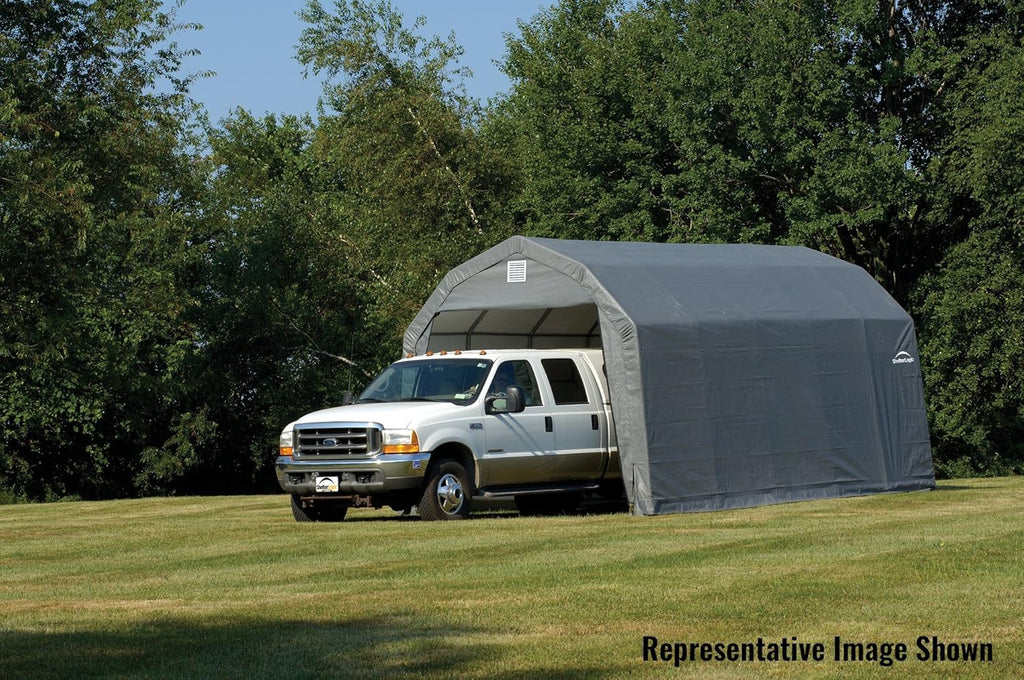 Grey 12'x24'x11' Barn Shelter R9778