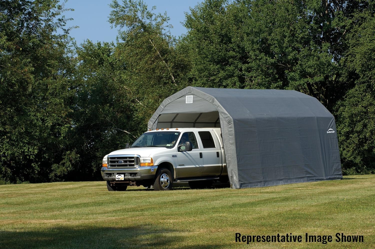 Grey 12'x24'x11' Barn Shelter R9778