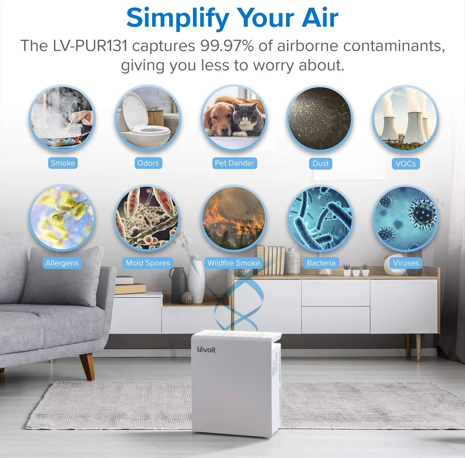 Compact True HEPA Air Purifier H1678
