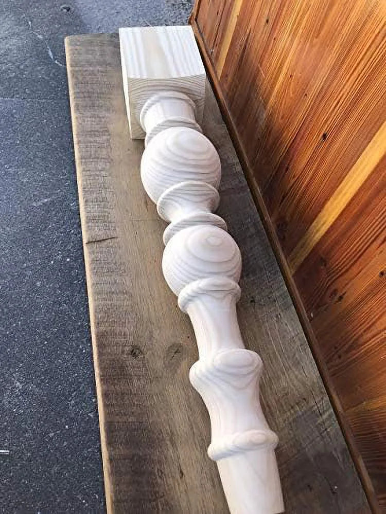 Set Of 4 Unfinished Turned Dining Table Legs T433