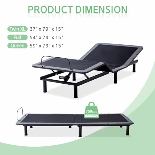 Adjustable Bed Base Queen with Wireless Remote Control M50493