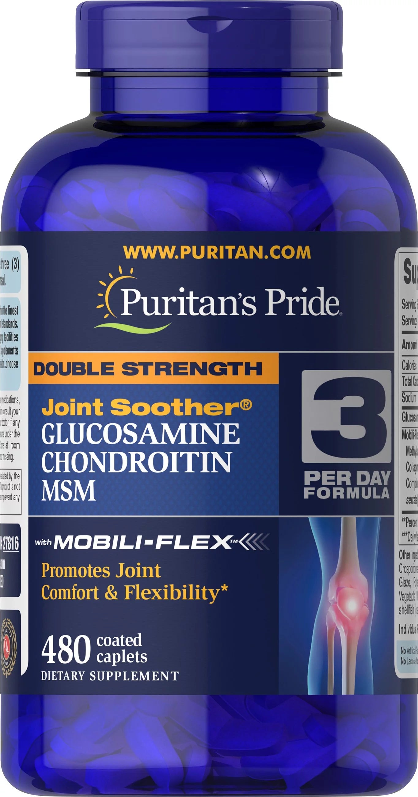 Double Strength Glucosamine Chondroitin Msm Joint Soother, 480 Count D291