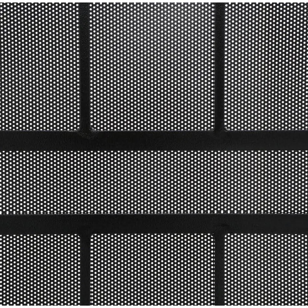 36 in. x 80 in. Black Steel Security Door with Perforated Metal Screen G15123