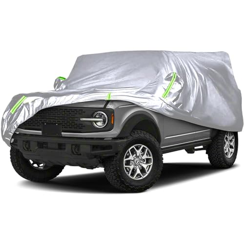 Black & Green 600D Oxford Fabric Waterproof Car Cover S499447