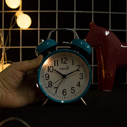 4'' Twin Bell Alarm Clock Mint Green C141