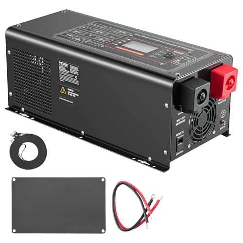 2000 Watt DC 12V to AC 120V Pure Sine Wave Inverter Charger with LCD Display F681