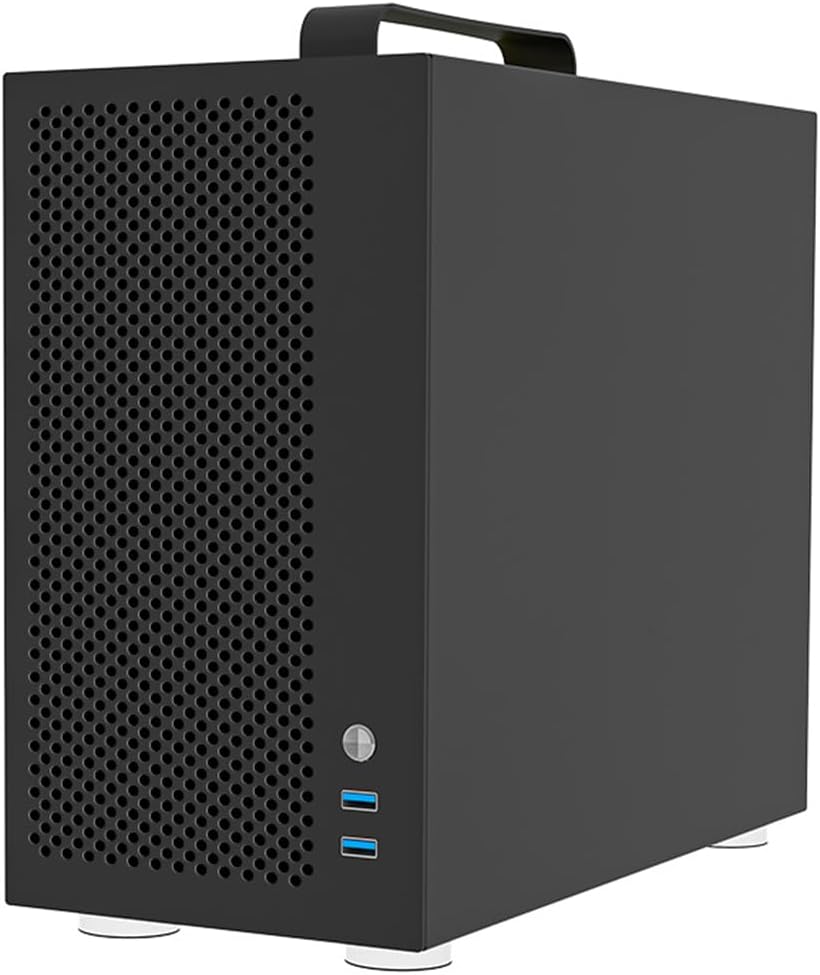 Micro ATX Case with Tempered Glass and 2X 120mm ARGB Fans B555