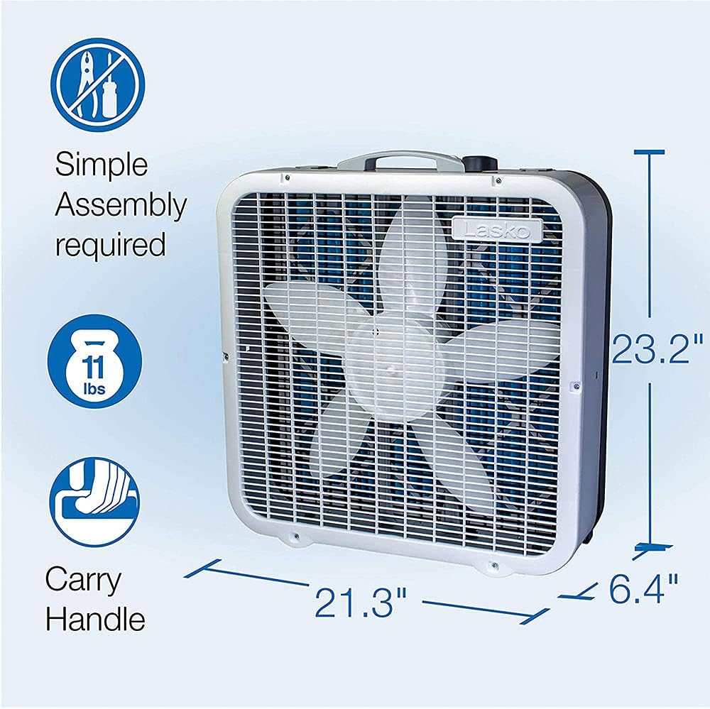 2-in-1 20-inch Box Fan and Air Purifier with MERV10 Filter Q54821