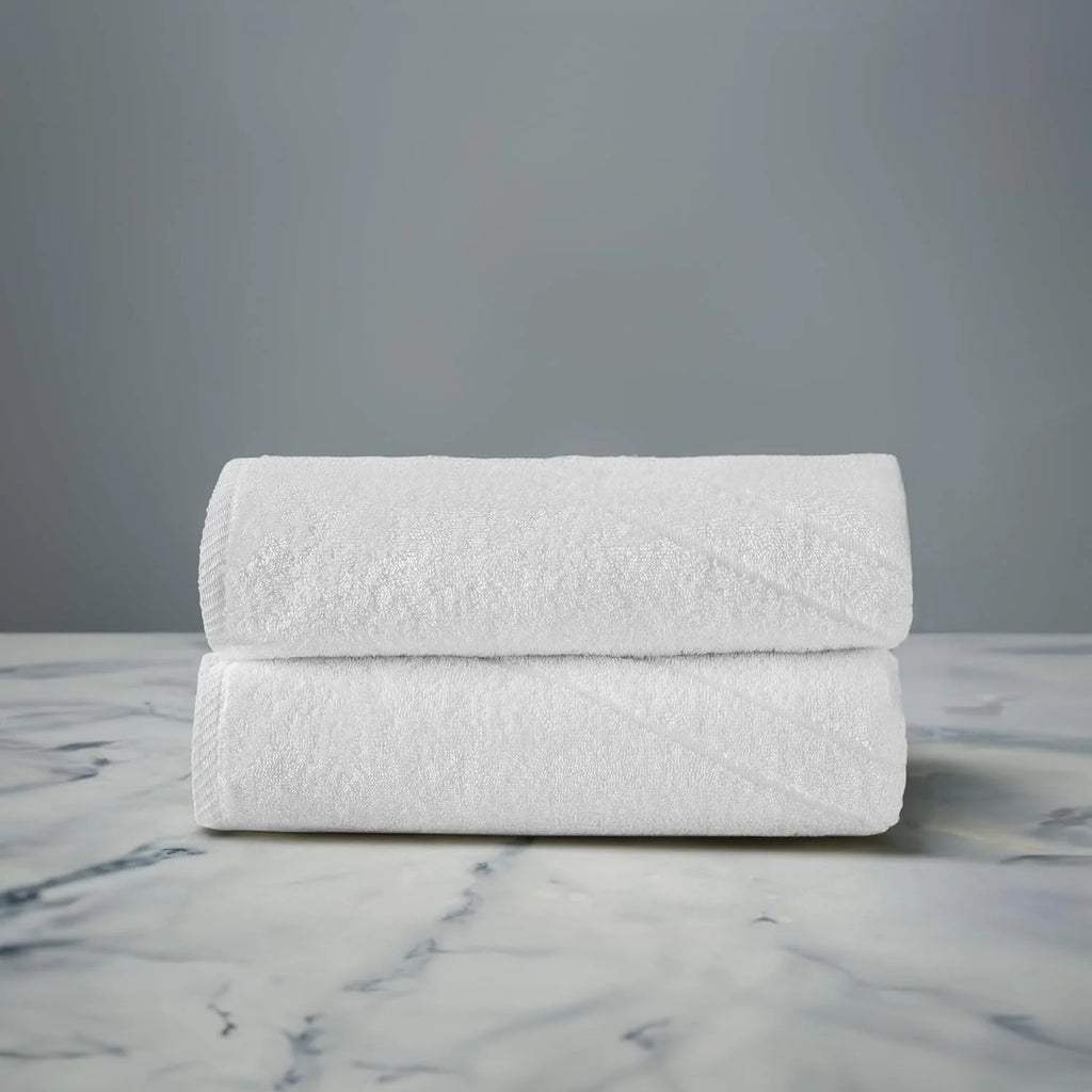 White 2 Pcs Bath Towel N756