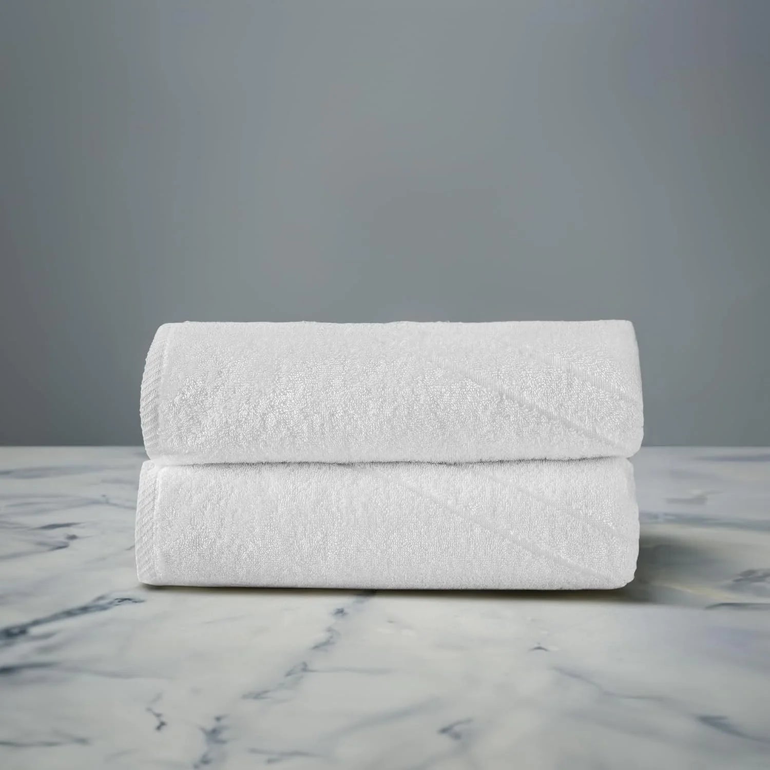 White 2 Pcs Bath Towel N756