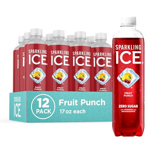 Zero Sugar Black Raspberry Sparkling Water, 17 fl oz Bottles (Pack of 12) Y73259