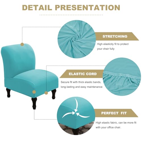 Armless Chair Slipcover 2Pcs Stretch Removable Washable H564359