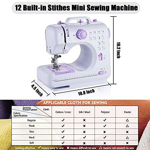 Portable Mini Electric Sewing Machine with 12 Built-in Stitches F126
