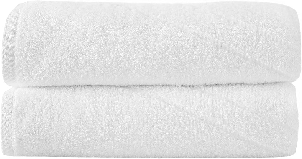 White 2 Pcs Bath Towel N756