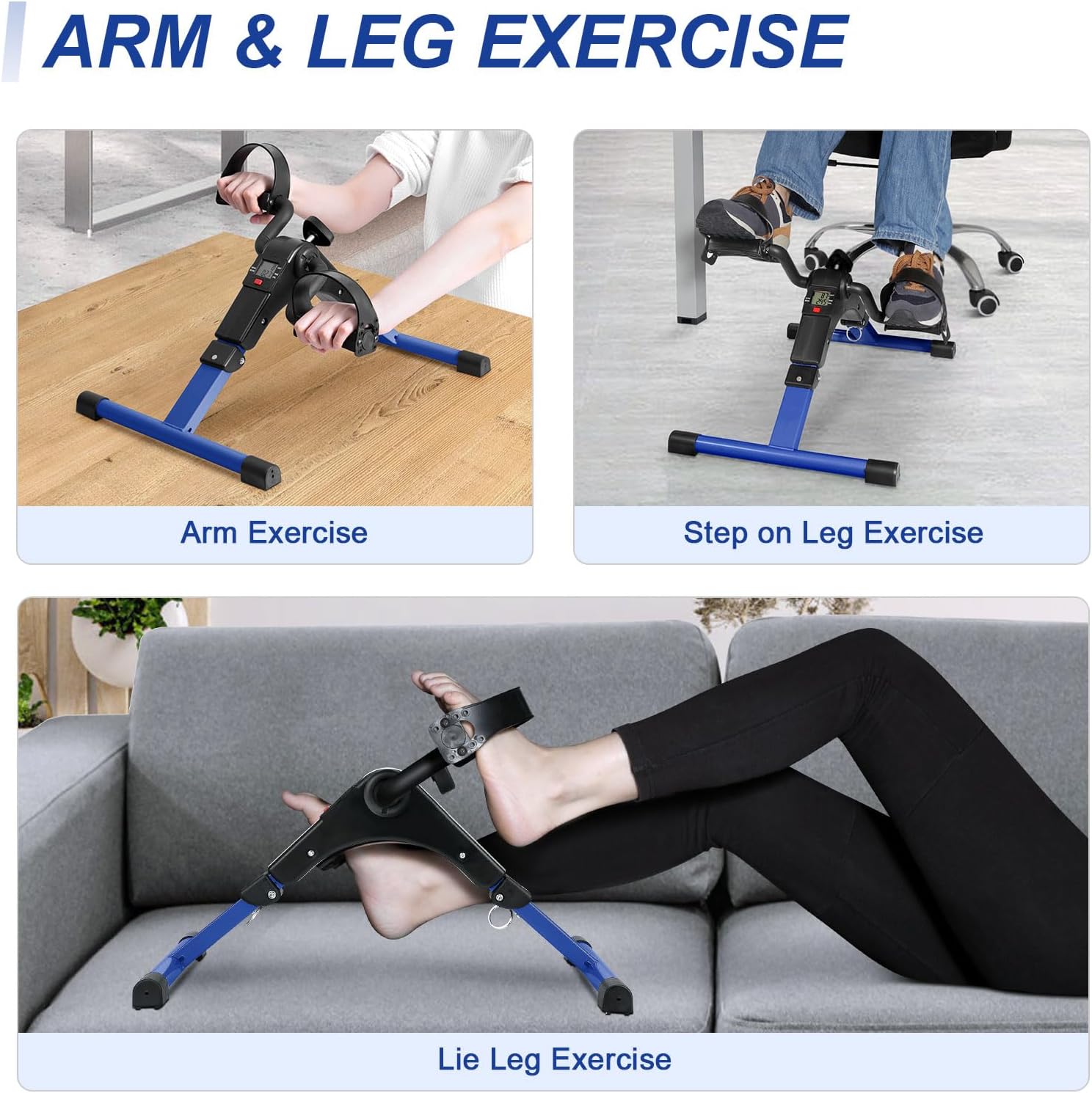 Folding Pedal Exerciser Under Desk Bike C229
