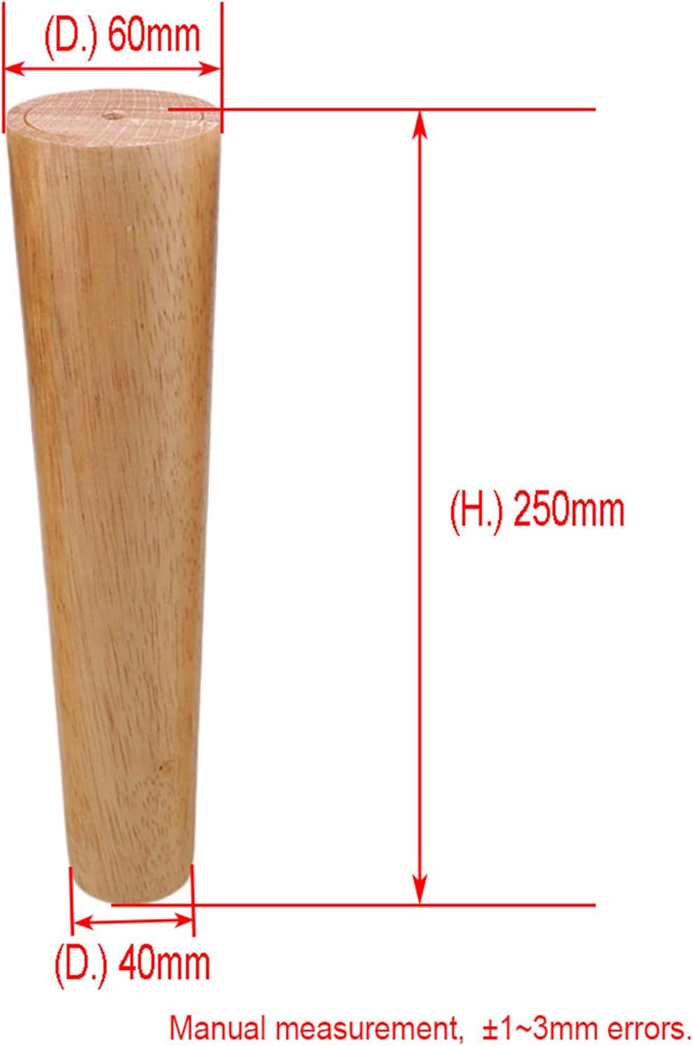 10inch Wood Tapered Furniture Legs Pack of 4 Q59471