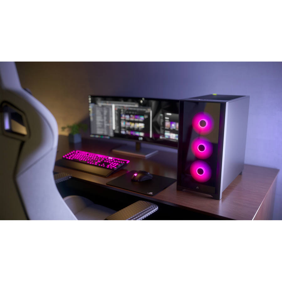 Black Tempered Glass Mid-Tower ATX Case Z59675